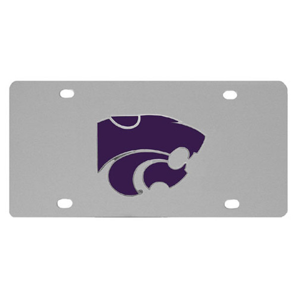 Kansas St. Wildcats Steel License Plate