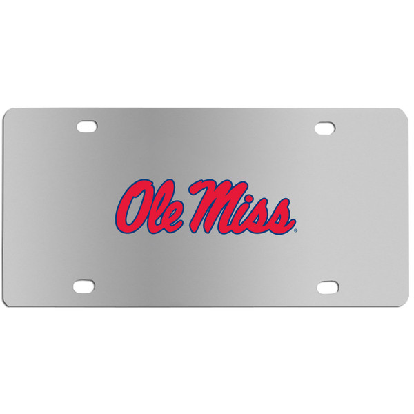 Mississippi Rebels Steel License Plate Wall Plaque