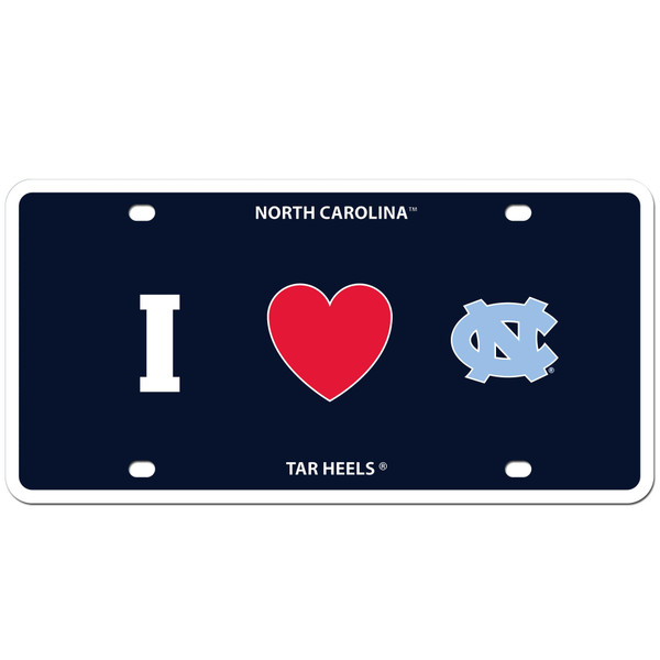 N. Carolina Tar Heels Styrene License Plate