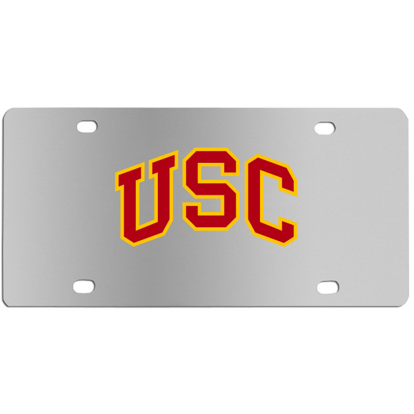 USC Trojans Steel License Plate Wall Plaque