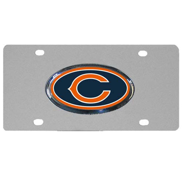 Chicago Bears Steel License Plate, Dome