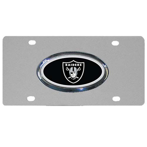 Las Vegas Raiders Steel License Plate, Dome