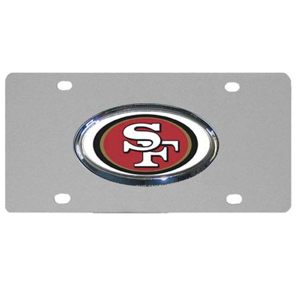 San Francisco 49ers Steel License Plate, Dome