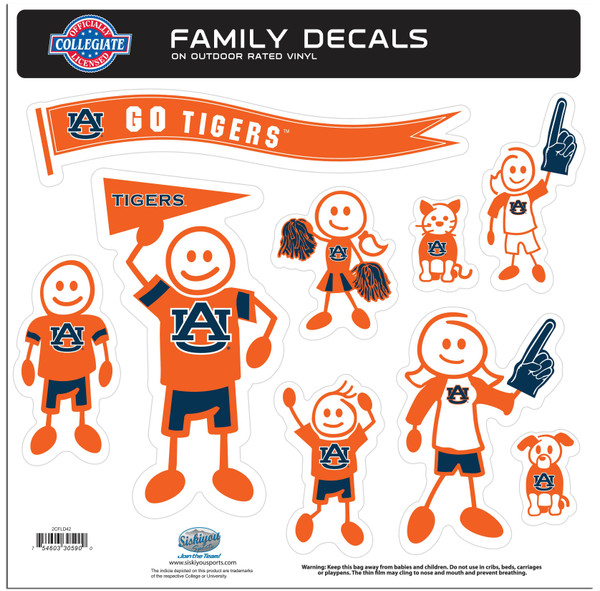 Auburn Tigers Family Decal Set Large