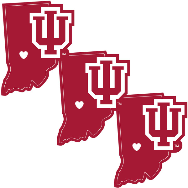 Indiana Hoosiers Home State Decal, 3pk