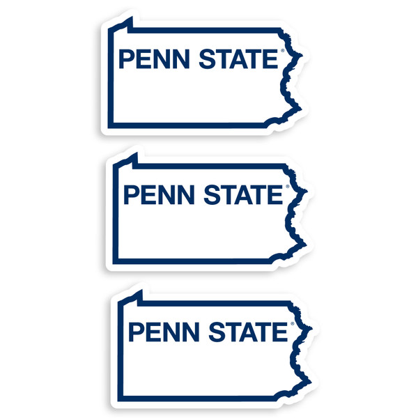 Penn St. Nittany Lions Home State Decal, 3pk