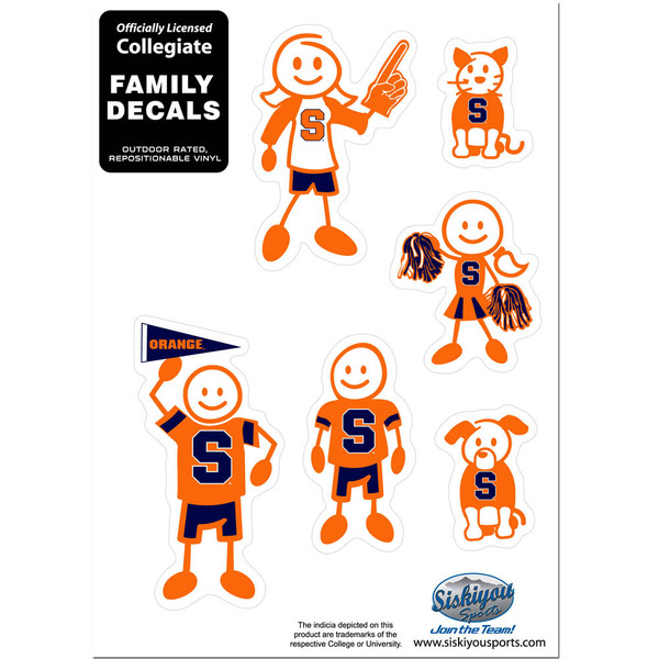 Syracuse Orange Family Decal Set Small
