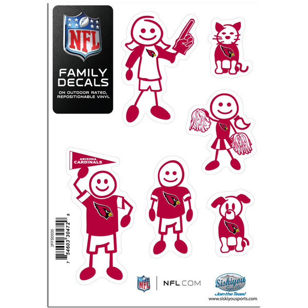 Arizona Cardinals Family Decal Set Small