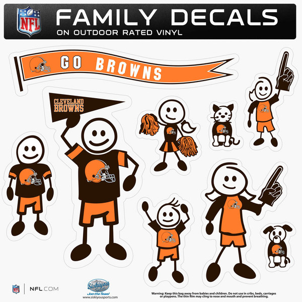 Cleveland Browns Family Decal Set Large