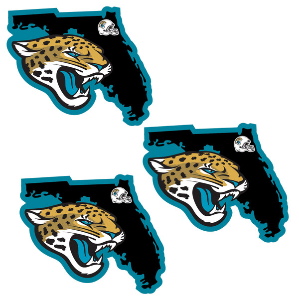 Jacksonville Jaguars Home State Decal, 3pk