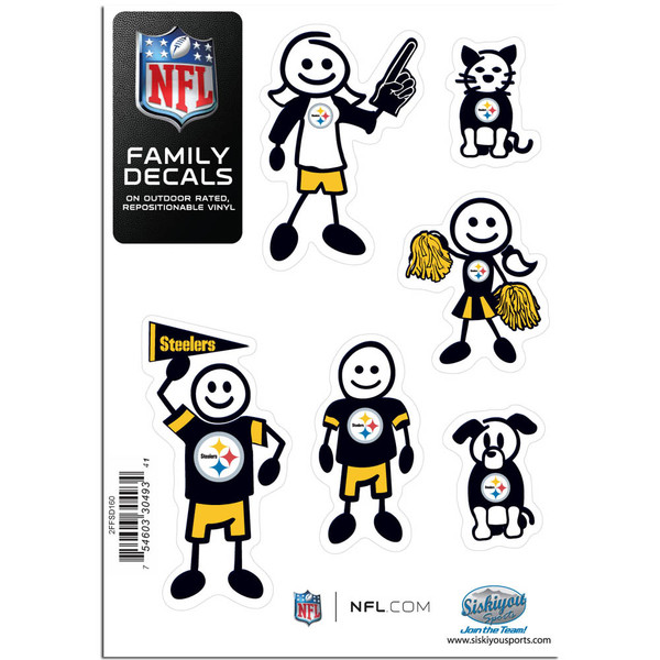 Pittsburgh Steelers Family Decal Set Small