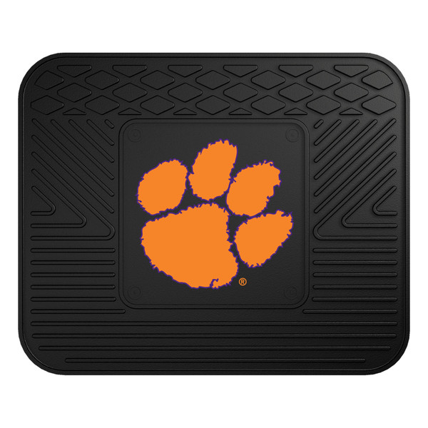 Clemson University - Clemson Tigers Utility Mat Tiger Paw Primary Logo Black