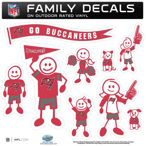 Tampa Bay Buccaneers Family Decal Set Large