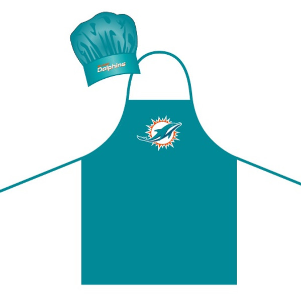 Miami Dolphins Apron and Chef Hat Set