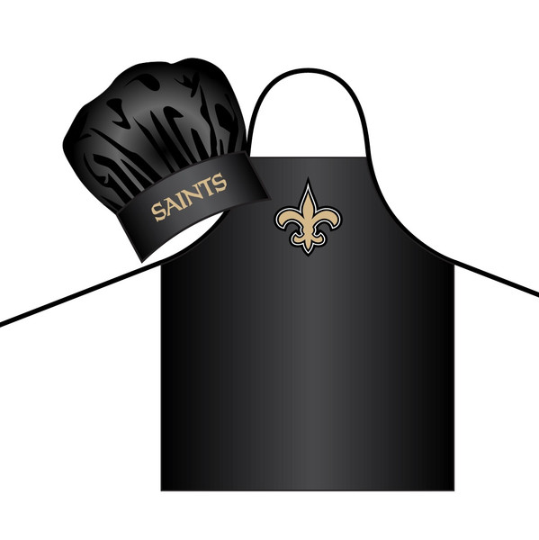 New Orleans Saints Apron and Chef Hat Set