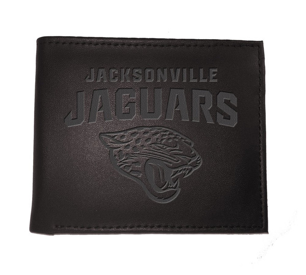 Jacksonville Jaguars Leather Blackout Bi-fold Wallet