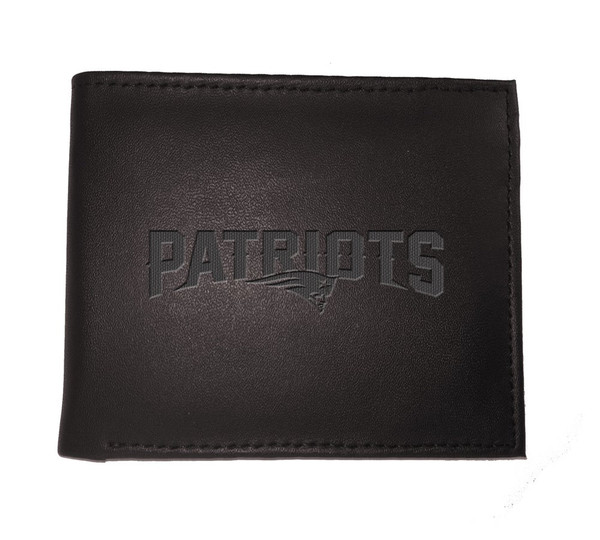 New England Patriots Leather Blackout Bi-fold Wallet