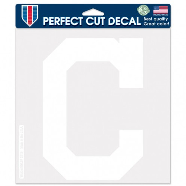 Cleveland Indians Decal 8x8 Prefect Cut White