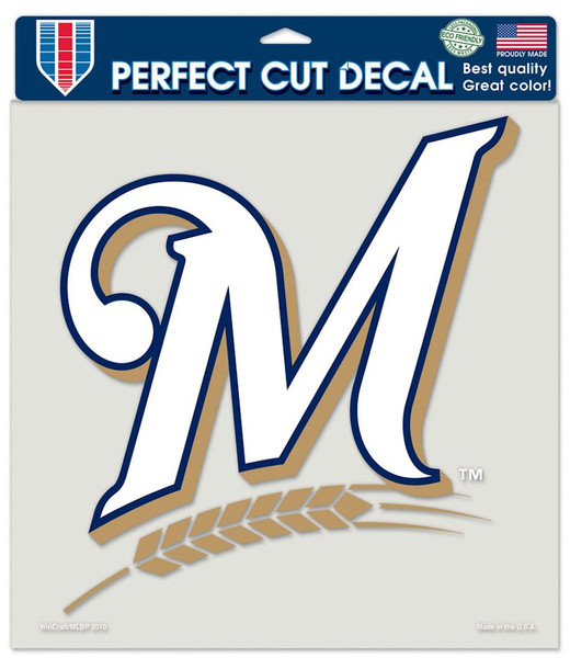 Milwaukee Brewers Decal 8x8 Perfect Cut Color