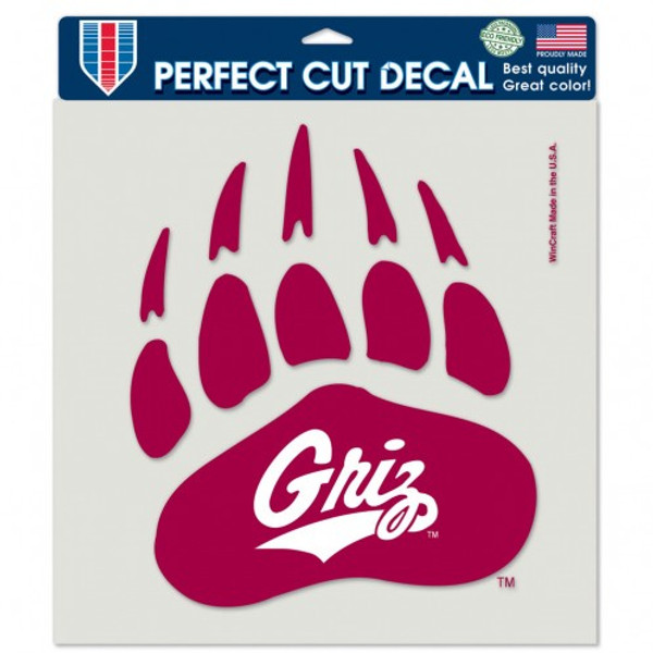 Montana Grizzlies Decal 8x8 Perfect Cut Color