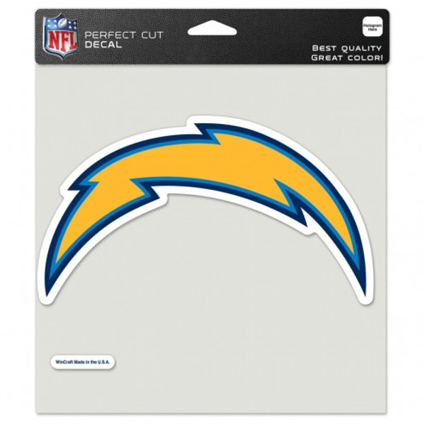 Los Angeles Chargers Decal 8x8 Perfect Cut Color