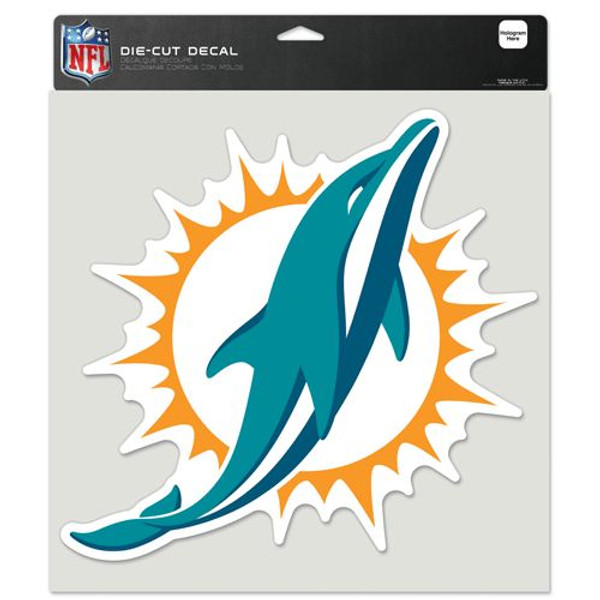 Miami Dolphins Decal 12x12 Die Cut Color