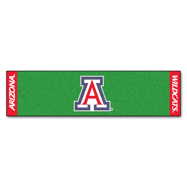 University of Arizona - Arizona Wildcats Putting Green Mat Block A Primary Logo Green