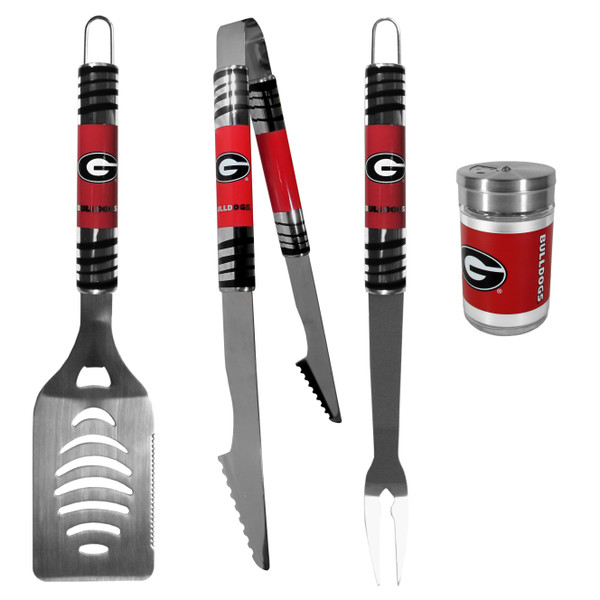 Georgia Bulldogs 3 pc Tailgater BBQ Set and Season Shaker