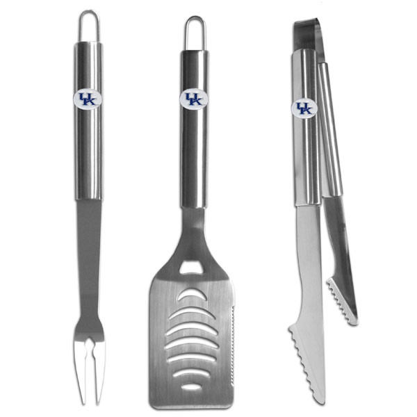 Kentucky Wildcats 3 pc Stainless Steel BBQ Set