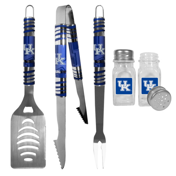 Kentucky Wildcats 3 pc Tailgater BBQ Set and Salt and Pepper Shakers
