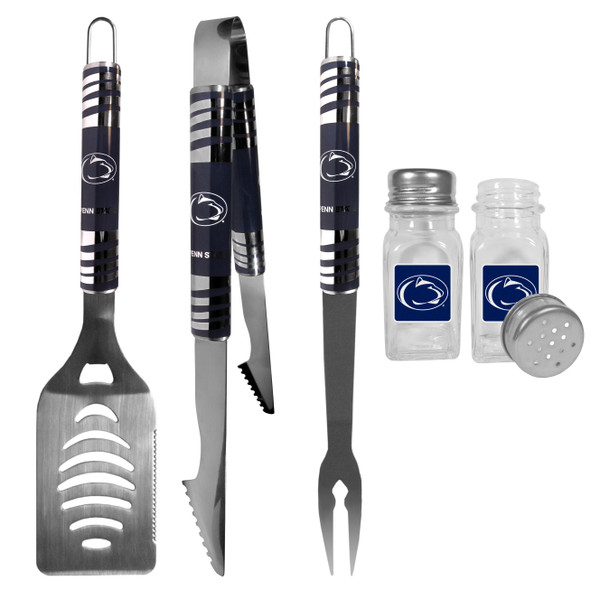 Penn St. Nittany Lions 3 pc Tailgater BBQ Set and Salt and Pepper Shakers