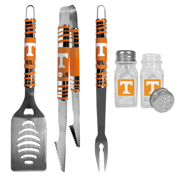 Tennessee Volunteers 3 pc Tailgater BBQ Set and Salt and Pepper Shakers