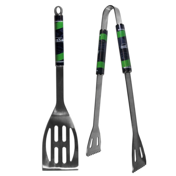 Seattle Seahawks 2 pc Steel BBQ Tool Set