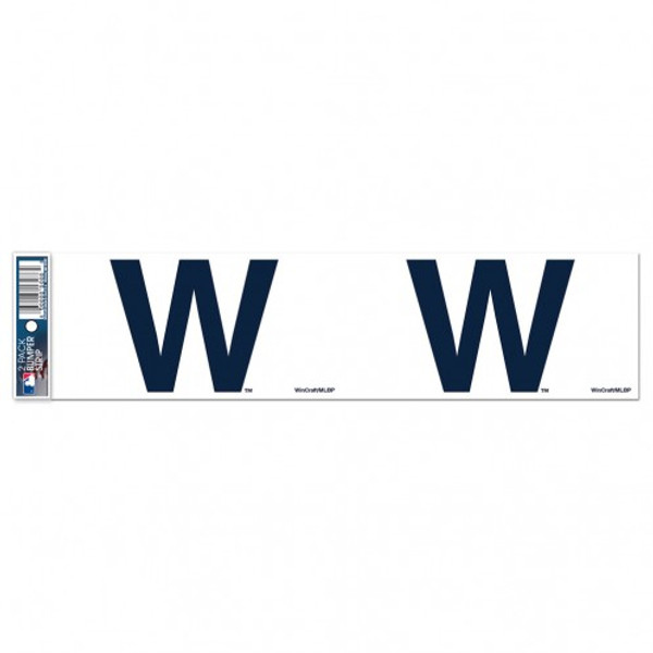 Chicago Cubs Decal 3x12 Bumper Strip Style W Design