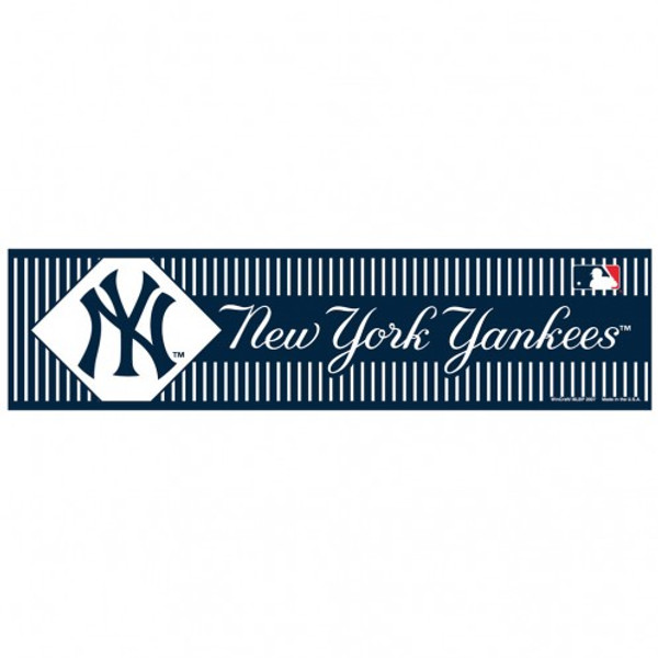 New York Yankees Decal 3x12 Bumper Strip Style Pinstripe Design