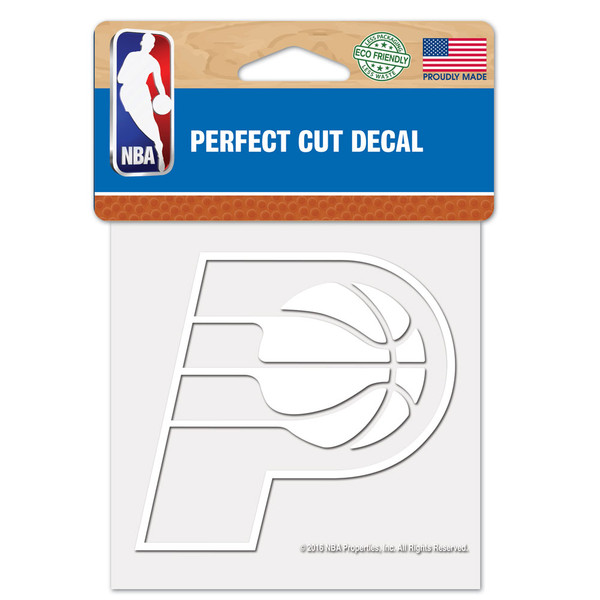 Indiana Pacers Decal 4x4 Perfect Cut White