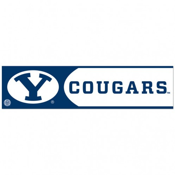 BYU Cougars Decal 3x12 Bumper Strip Style