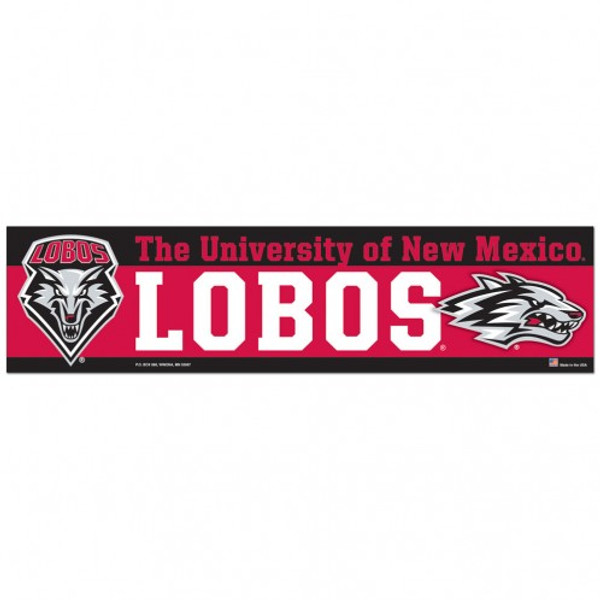 New Mexico Lobos Decal 3x12 Bumper Strip Style
