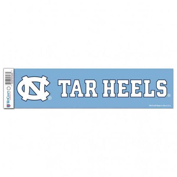 North Carolina Tar Heels Decal 3x12 Bumper Strip Style