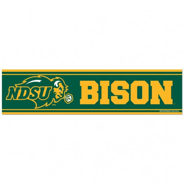 North Dakota State Bison Decal 3x12 Bumper Strip Style