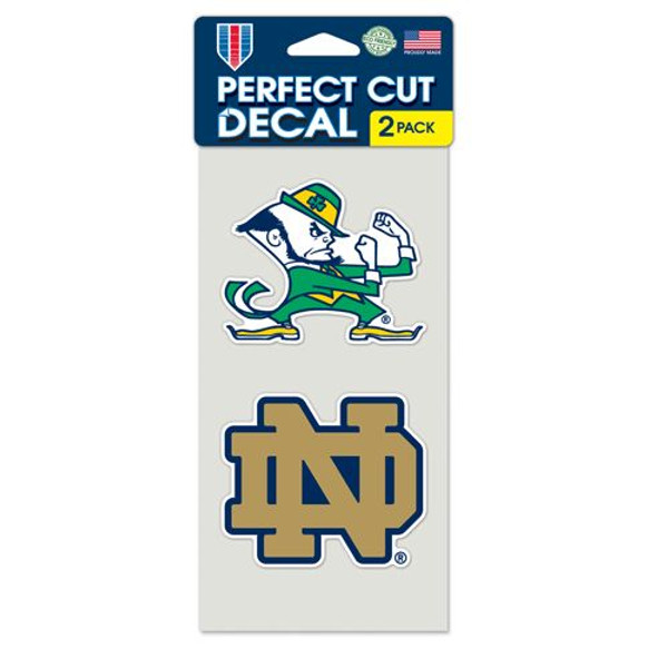 Notre Dame Fighting Irish Set of 2 Die Cut Decals