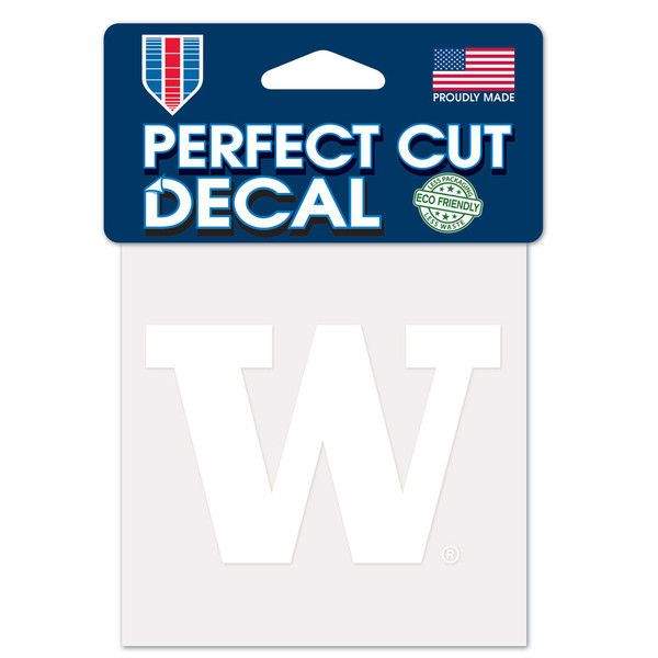Washington Huskies Decal 4x4 Perfect Cut White