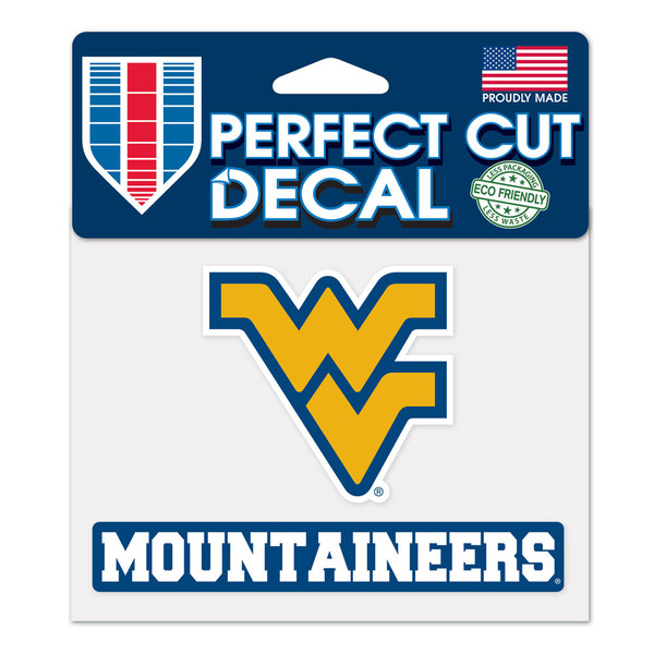 West Virginia Mountaineers Decal 4.5x5.75 Perfect Cut Color
