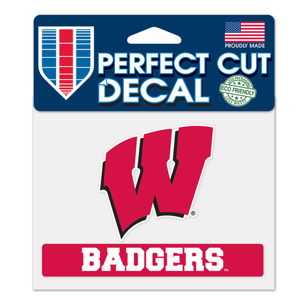 Wisconsin Badgers Decal 4.5x5.75 Perfect Cut Color