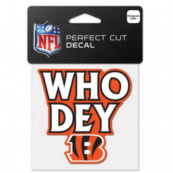 Cincinnati Bengals Decal 4x4 Perfect Cut Color Slogan