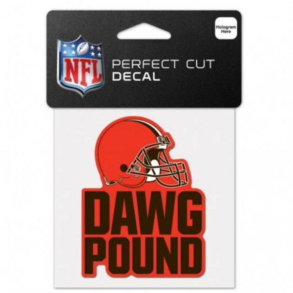 Cleveland Browns Decal 4x4 Perfect Cut Color Slogan