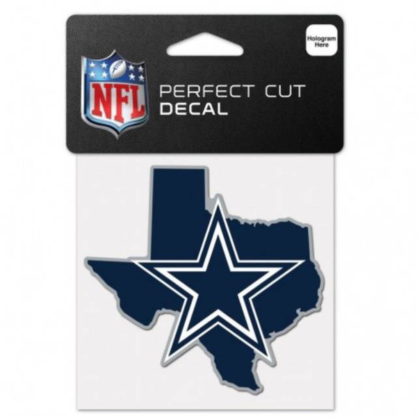 Dallas Cowboys Decal 4x4 Perfect Cut Color State Shape