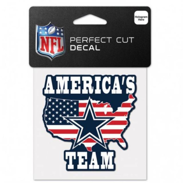 Dallas Cowboys Decal 4x4 Perfect Cut Color Slogan