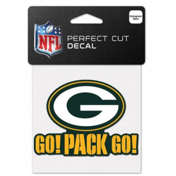 Green Bay Packers Decal 4x4 Perfect Cut Color Slogan