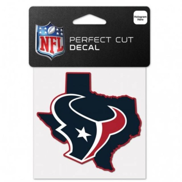 Houston Texans Decal 4x4 Perfect Cut Color State Shape